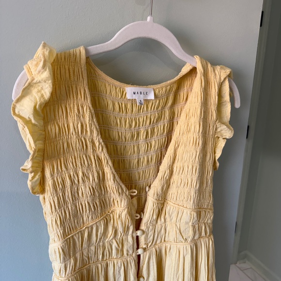 Yellow Ruffled Maxi Dress - Picture 2 of 2